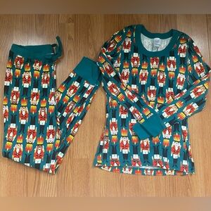Hanna Andersson Nutcracker Pajama Set - Teal and Red